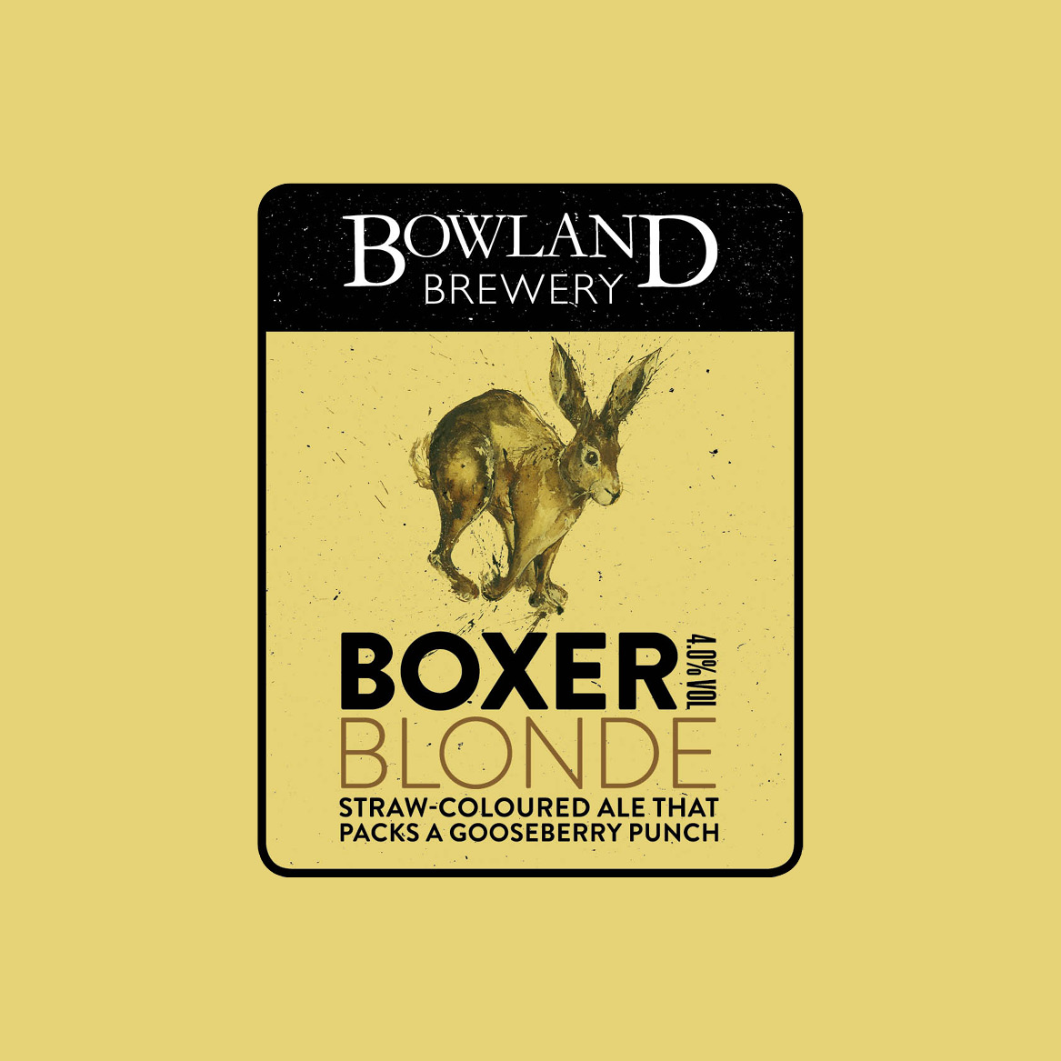 Boxer Blonde ale from Bowland Brewery